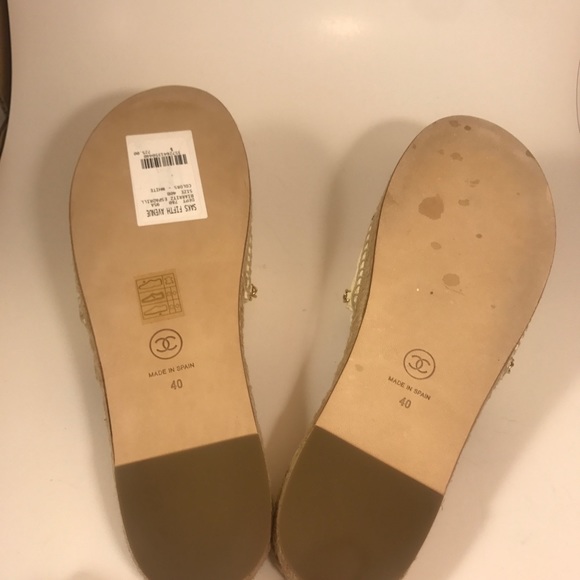 Chanel Lambskin Espadrille Slip on Sandals - Picture 4 of 4